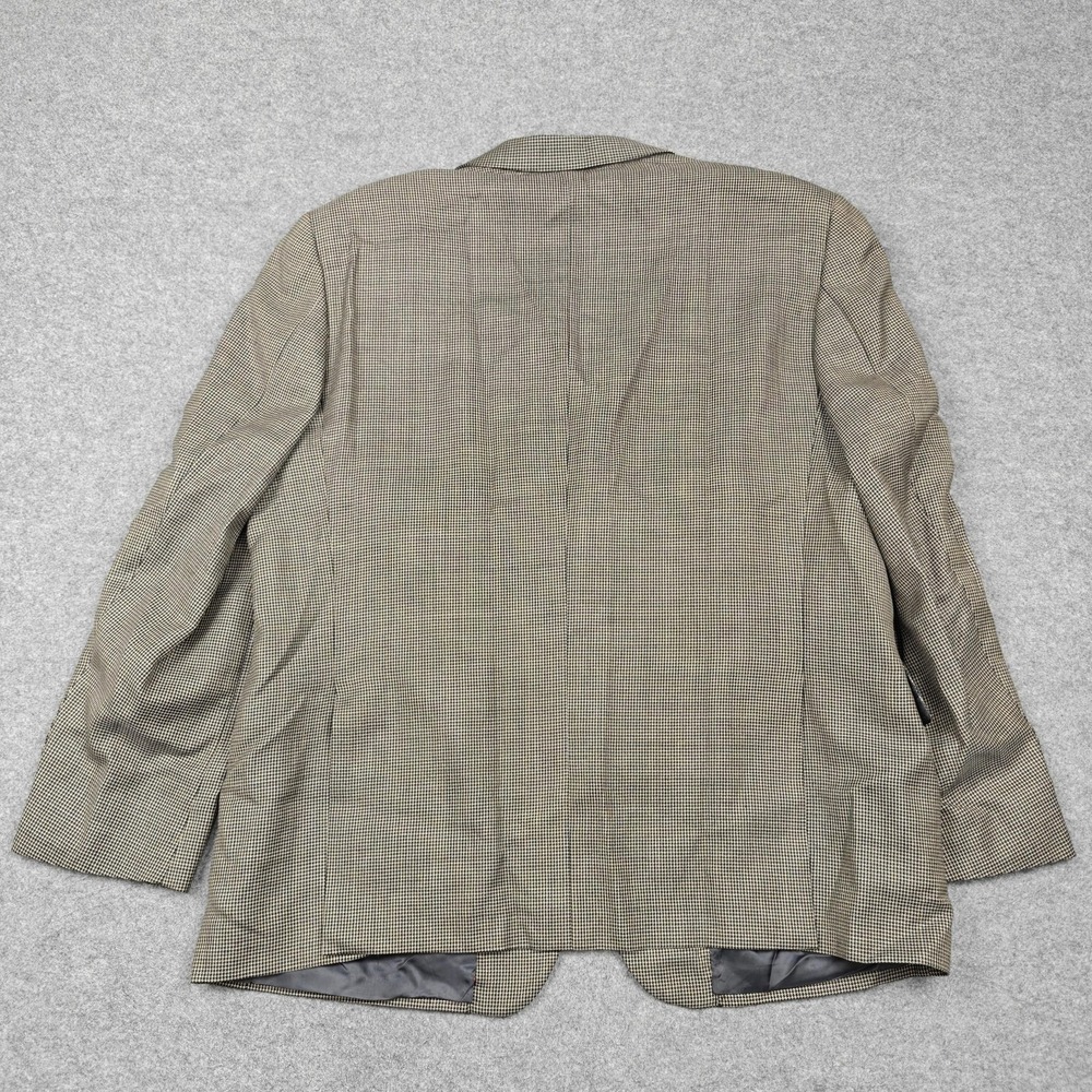 Joseph Abboud Blazer Mens 46S Brown Wool Silk Check Sport Coat Jacket Made USA - Picture 8 of 13